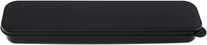 Portable Flatware Box Travel Tableware Storage Case, Simple Tableware Storage Box Case for Cutlery Kit, 9.64 x 2.32 inches (Black)