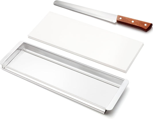 Beef Jerky Slicer Kit,Stainless Steel,Adjustable Thickness,Uniform Slices,Include Cutting Board & 14-Inch Slicing Knife,Thin Meat Slicer Kit for Chefs & Home Kitchens