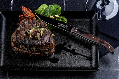 Steak Knives Luxury Line, Set of 6, Wenge Wood, Black