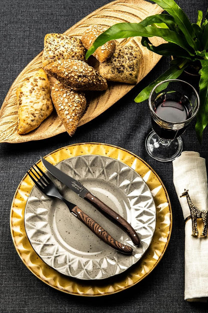 Steak Knives Luxury Line, Set of 6, Wenge Wood, Black