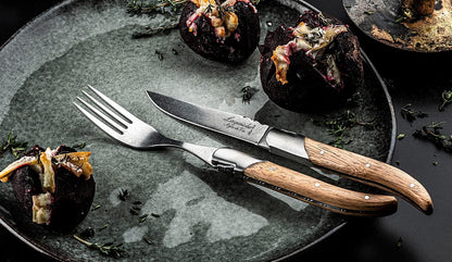 Steak Knives Luxury Line, Set of 6, Wenge Wood, Black