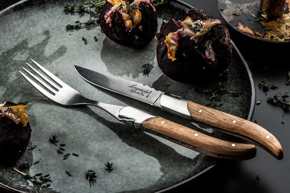 Steak Knives Luxury Line, Set of 6, Wenge Wood, Black