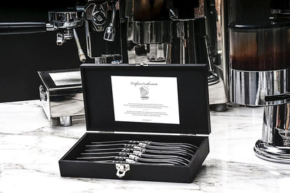 Steak Knives Luxury Line, Set of 6, Wenge Wood, Black