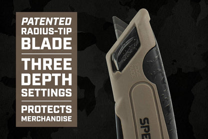 Tools Safety Knife Box Cutter, Self-Retracting Utility Knife for Warehouse & Cardboard Cutting with Holster and Lanyard