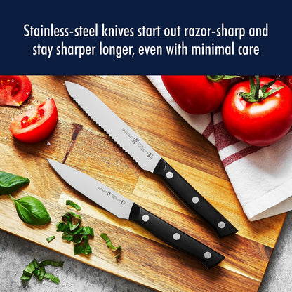 Dynamic 5-Pc Knife Set with Chef, Bread, Utility, Paring, Santoku | The Perfect Kitchen Knife Set for Effortless Cutting, German Engineered, Informed by 100+ Years of Mastery. Dishwasher safe