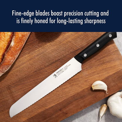 Dynamic 5-Pc Knife Set with Chef, Bread, Utility, Paring, Santoku | The Perfect Kitchen Knife Set for Effortless Cutting, German Engineered, Informed by 100+ Years of Mastery. Dishwasher safe
