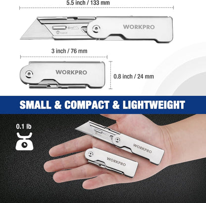 3PCS Quick Change Folding Pocket Utility Knife Set with Belt Clip