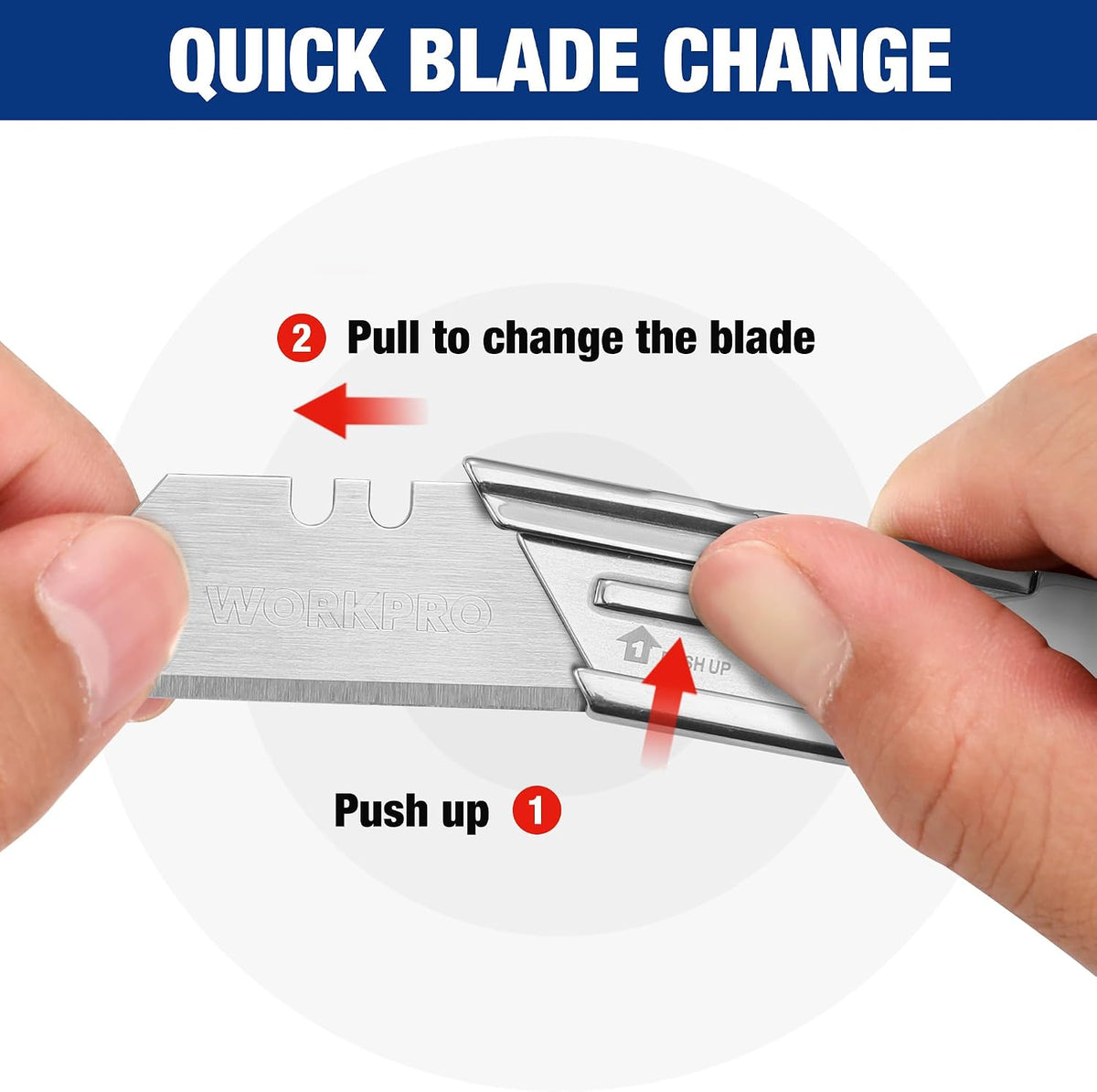 3PCS Quick Change Folding Pocket Utility Knife Set with Belt Clip