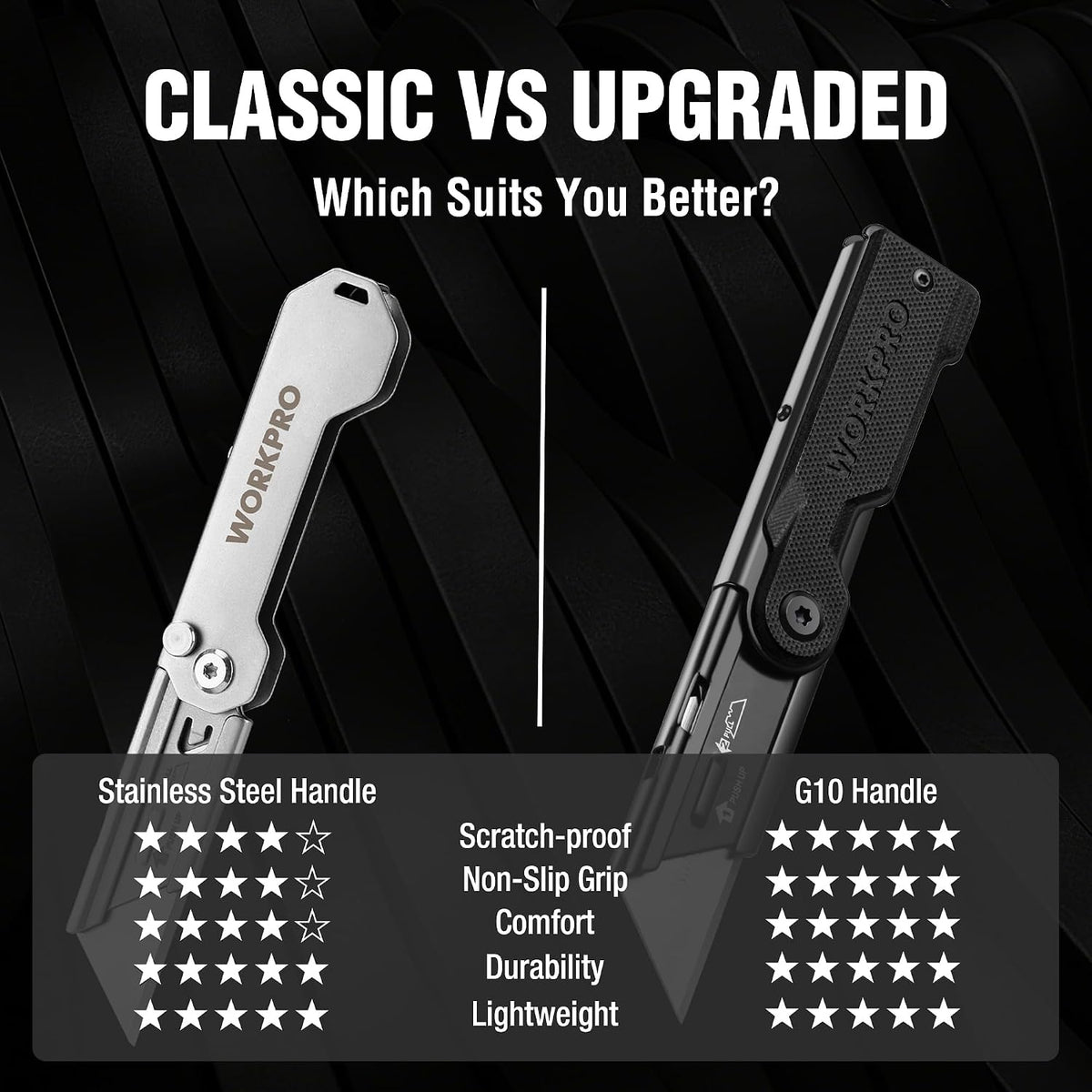 3PCS Quick Change Folding Pocket Utility Knife Set with Belt Clip