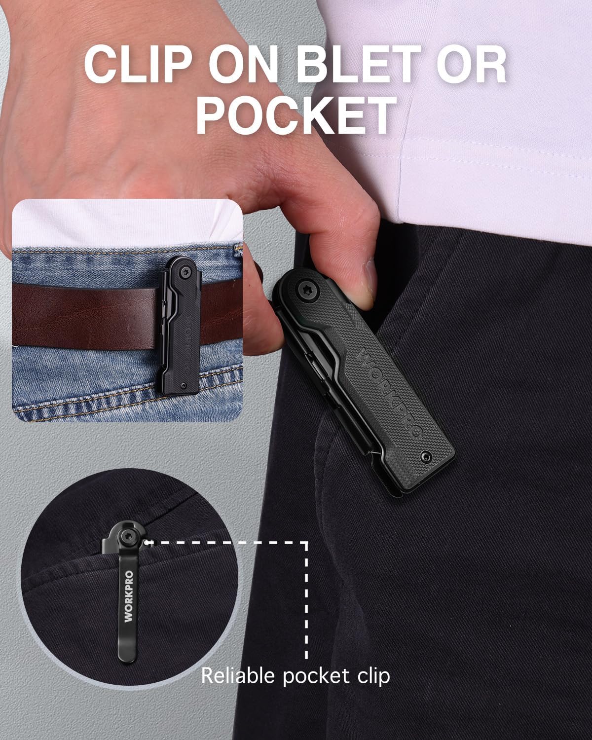 3PCS Quick Change Folding Pocket Utility Knife Set with Belt Clip