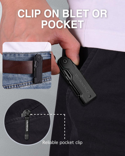 3PCS Quick Change Folding Pocket Utility Knife Set with Belt Clip