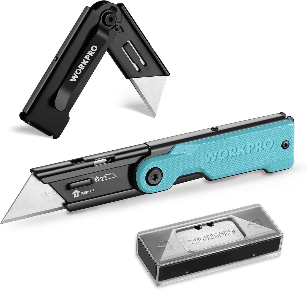 3PCS Quick Change Folding Pocket Utility Knife Set with Belt Clip