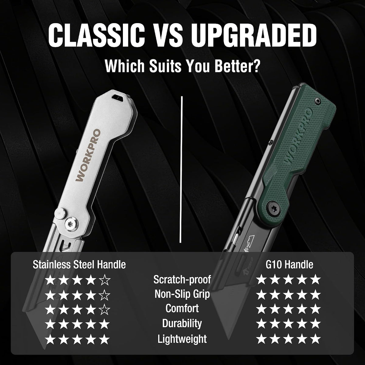 3PCS Quick Change Folding Pocket Utility Knife Set with Belt Clip