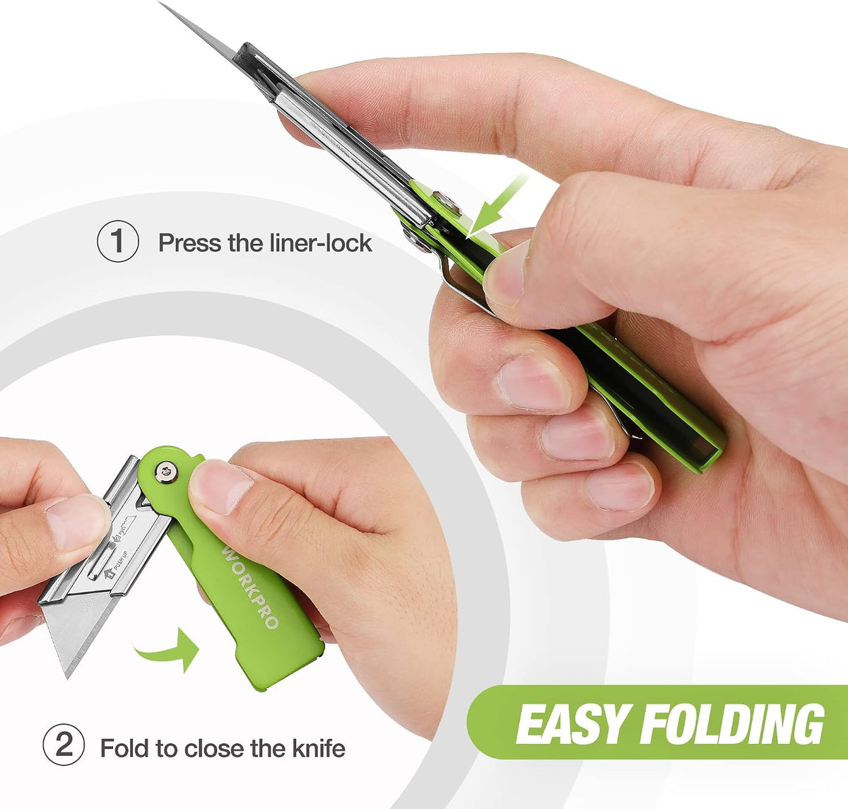 3PCS Quick Change Folding Pocket Utility Knife Set with Belt Clip