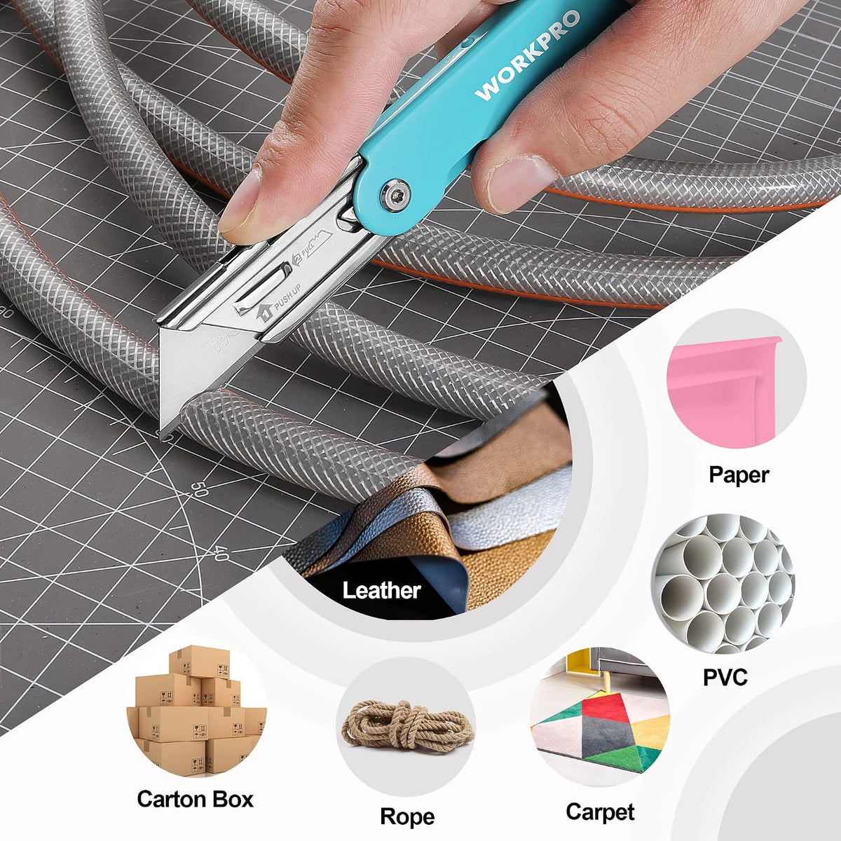 3PCS Quick Change Folding Pocket Utility Knife Set with Belt Clip