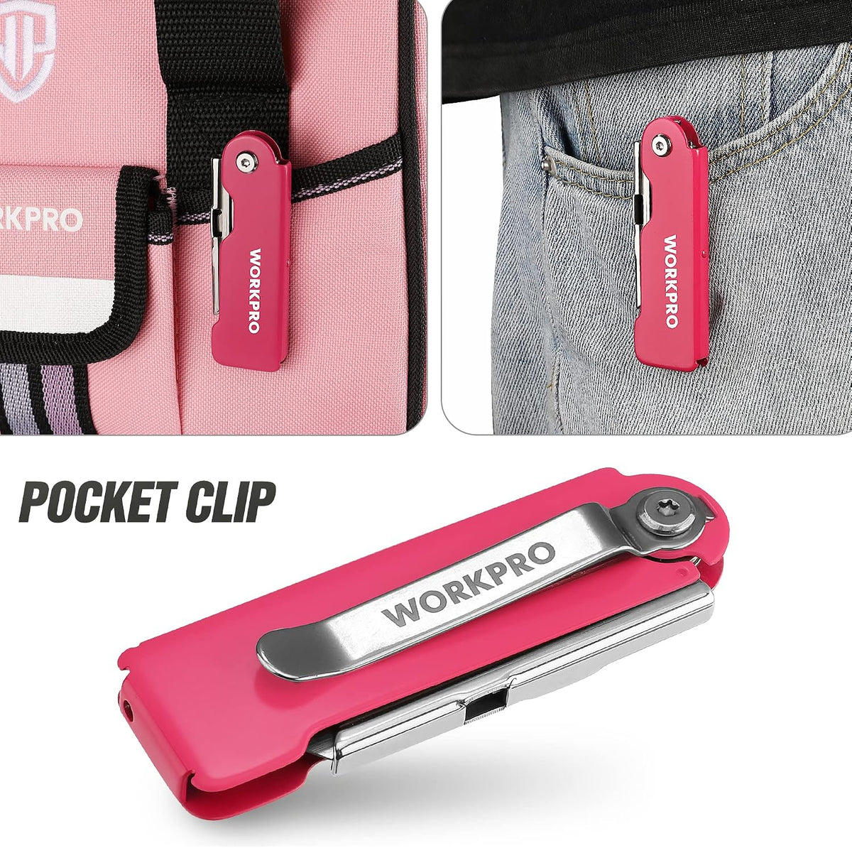 3PCS Quick Change Folding Pocket Utility Knife Set with Belt Clip