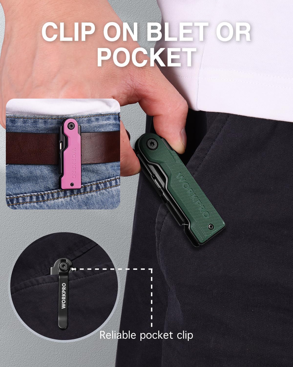 3PCS Quick Change Folding Pocket Utility Knife Set with Belt Clip