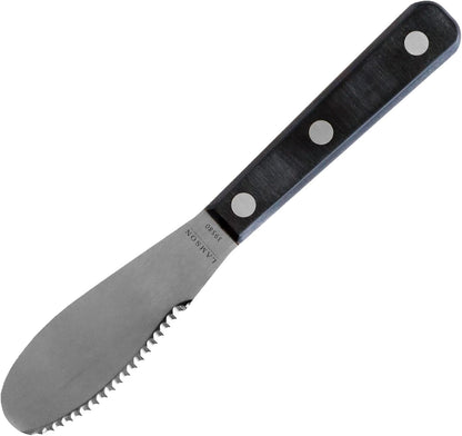 Lamson 3" Sandwich Spreader, Wave Edge with Walnut/POM Handle (Black) (Walnut)