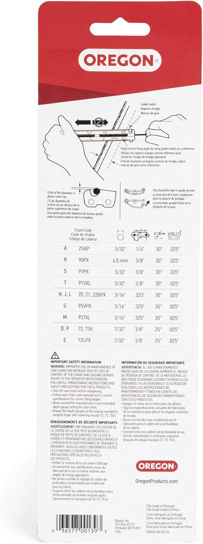25896 3/16 inch Chainsaw File Guide with File