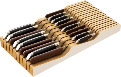 Knife Drawer Organizer (Natural, 15 Knives Organizer)