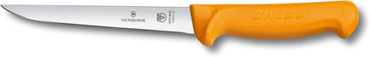 Swibo 6" Boning Knife, Narrow Straight Blade, Orange