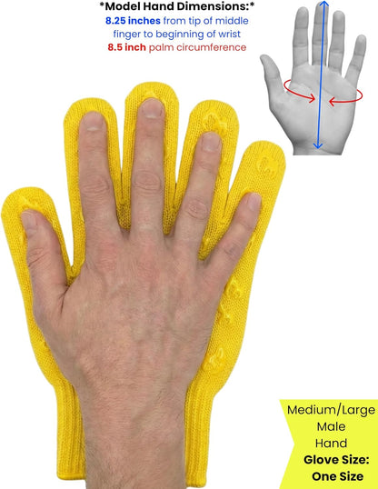 Oven Gloves with Fingers - 932°F Extreme Heat Proof and Cut Resistant Mitts for Kitchen, BBQ, Grill, Baking, Fire Pit - EN407 Certified with Non-Slip Silicone Grip and Cotton Lined for Comfort