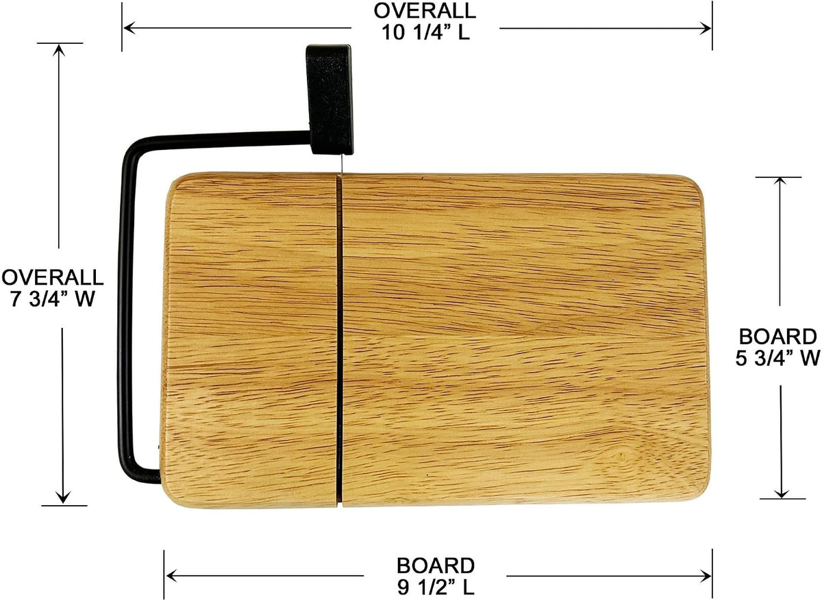 Thick Beechwood Cheese Slicer, 9 ½" x 6" x ⅞"