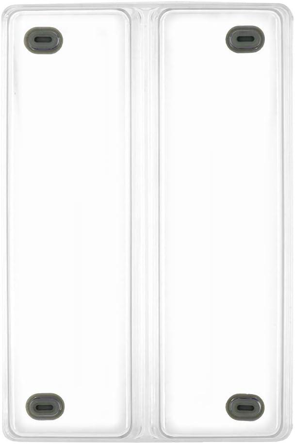 Glad Plastic Drawer Storage Tray – Heavy Duty Organizer Bin for Home, Kitchen, Bath, Bedroom, Office | Non-Slip Feet, 13" x 3.25", Clear