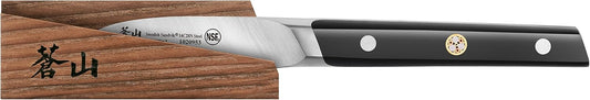 Cangshan TC Series 1020960 Swedish 14C28N Steel Forged 2.75-Inch Peeling Knife and Wood Sheath Set
