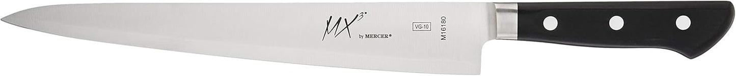 MX3 Premium San Mai VG-10 Steel Core Blade Petty Knife, 150mm 6 Inch,Black