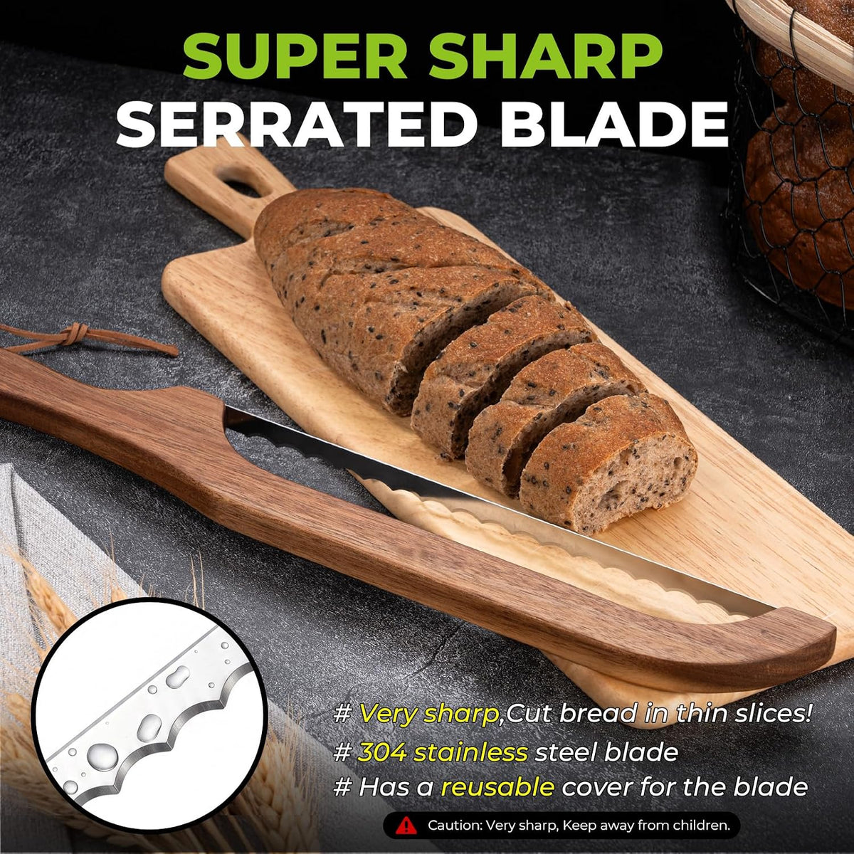 Bread Knife for Homemade Bread,Bread slicer for Homemade Bread