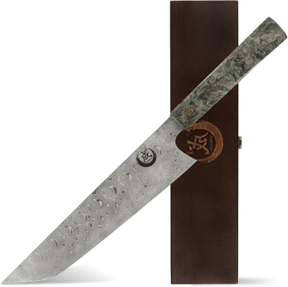 Tatsumaki Sakimaru Gyuto Chef Knife 9.5" (240mm) – 110 Layer Damascus Steel, Dual Core Blade, Ultra Sharp Kitchen Knife
