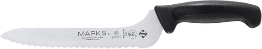 Marks Series 9 in Offset Bread or Sandwich Knife with Serrated Edge and Black Handle