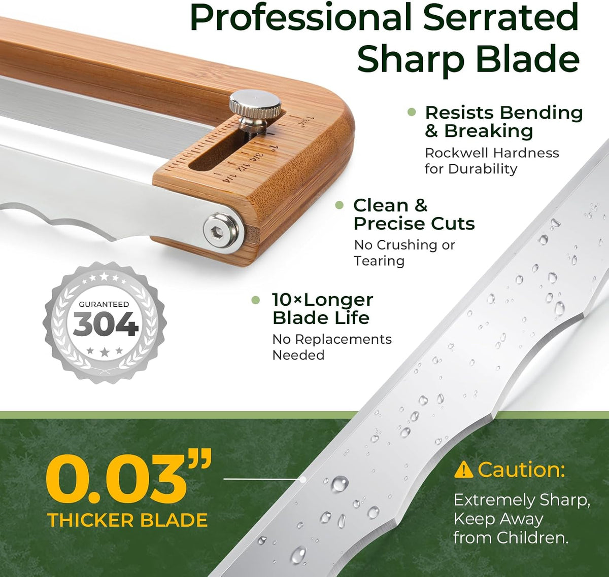 Bread Pilot Adjustable Bread Knife – Upgraded Bread Slicer for Homemade & Sourdough Loaves, Serrated Stainless Blade with Precision Thickness Guide, Gift for Artisan Bakers