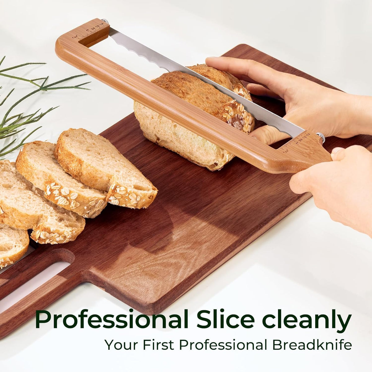 Bread Pilot Adjustable Bread Knife – Upgraded Bread Slicer for Homemade & Sourdough Loaves, Serrated Stainless Blade with Precision Thickness Guide, Gift for Artisan Bakers