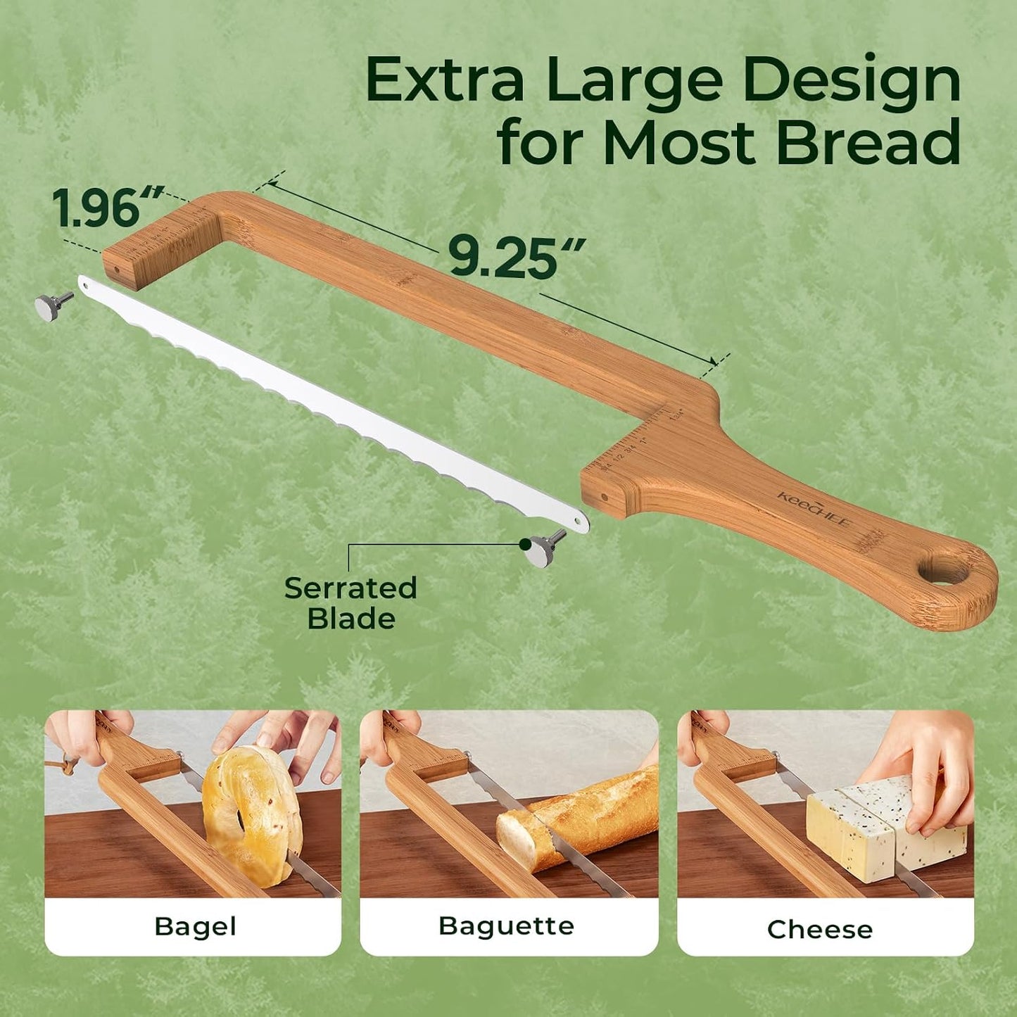 Bread Pilot Adjustable Bread Knife – Upgraded Bread Slicer for Homemade & Sourdough Loaves, Serrated Stainless Blade with Precision Thickness Guide, Gift for Artisan Bakers