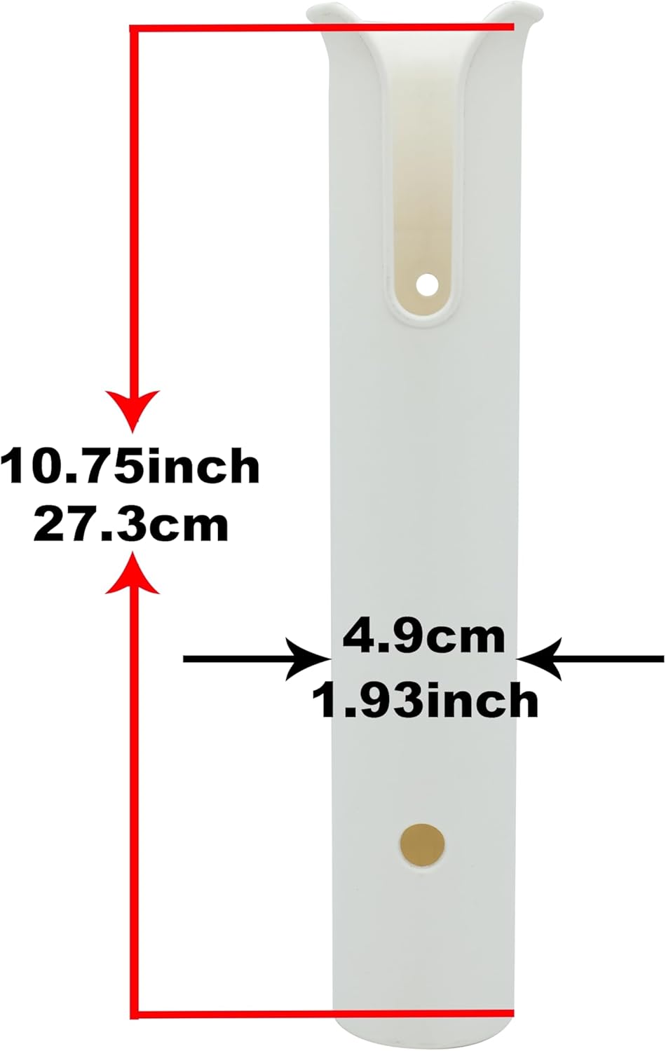 Wall Mounted Fishing Rod Holders Tubes Links Fishing Rod Holder Rack Rests (4-TUBE White- -US)