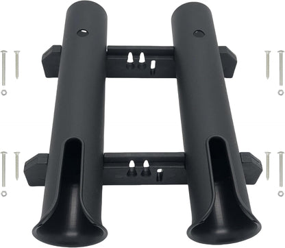 Wall Mounted Fishing Rod Holders Tubes Links Fishing Rod Holder Rack Rests (4-TUBE White- -US)