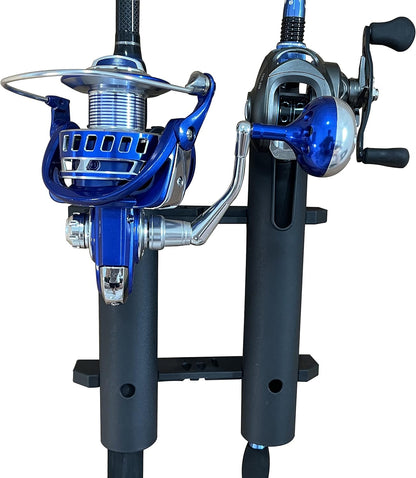 Wall Mounted Fishing Rod Holders Tubes Links Fishing Rod Holder Rack Rests (4-TUBE White- -US)