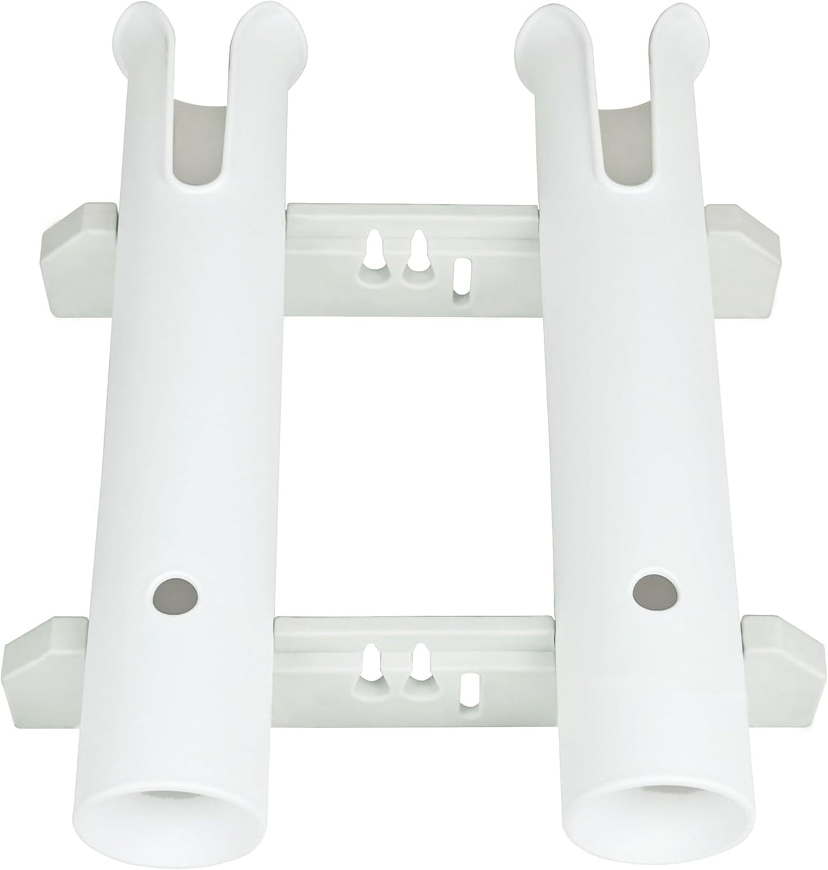 Wall Mounted Fishing Rod Holders Tubes Links Fishing Rod Holder Rack Rests (4-TUBE White- -US)