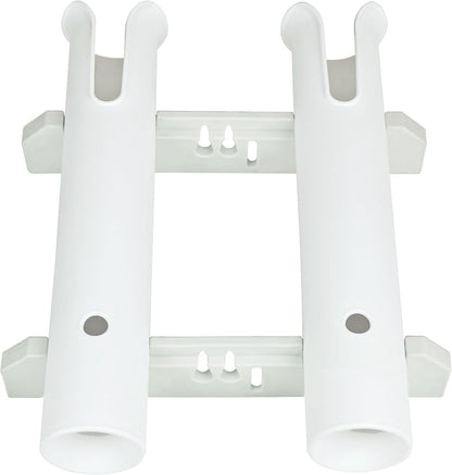 Wall Mounted Fishing Rod Holders Tubes Links Fishing Rod Holder Rack Rests (4-TUBE White- -US)