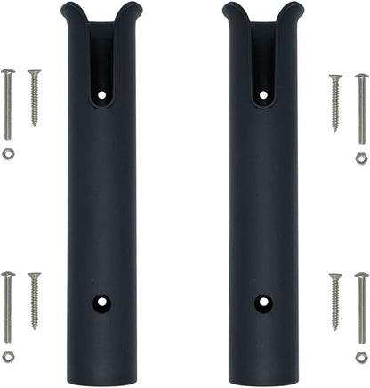 Wall Mounted Fishing Rod Holders Tubes Links Fishing Rod Holder Rack Rests (4-TUBE White- -US)