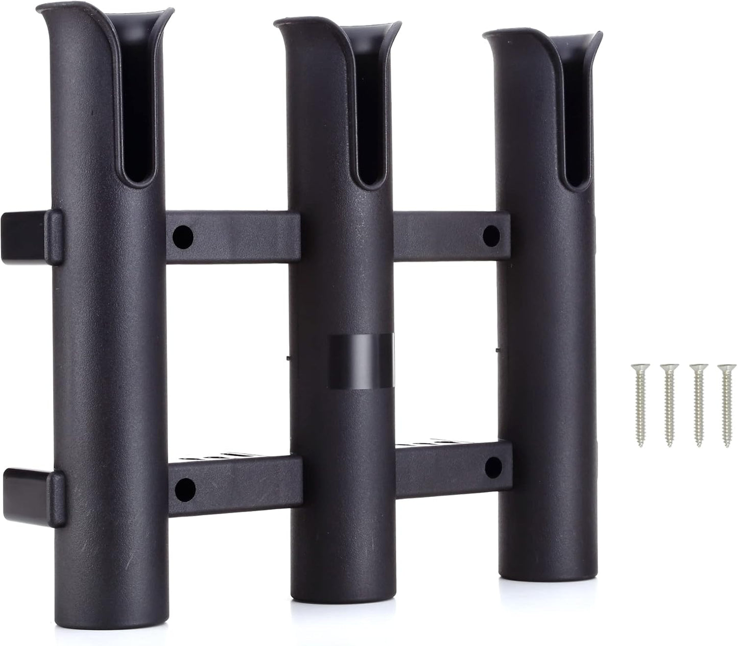 Wall Mounted Fishing Rod Holders Tubes Links Fishing Rod Holder Rack Rests (4-TUBE White- -US)