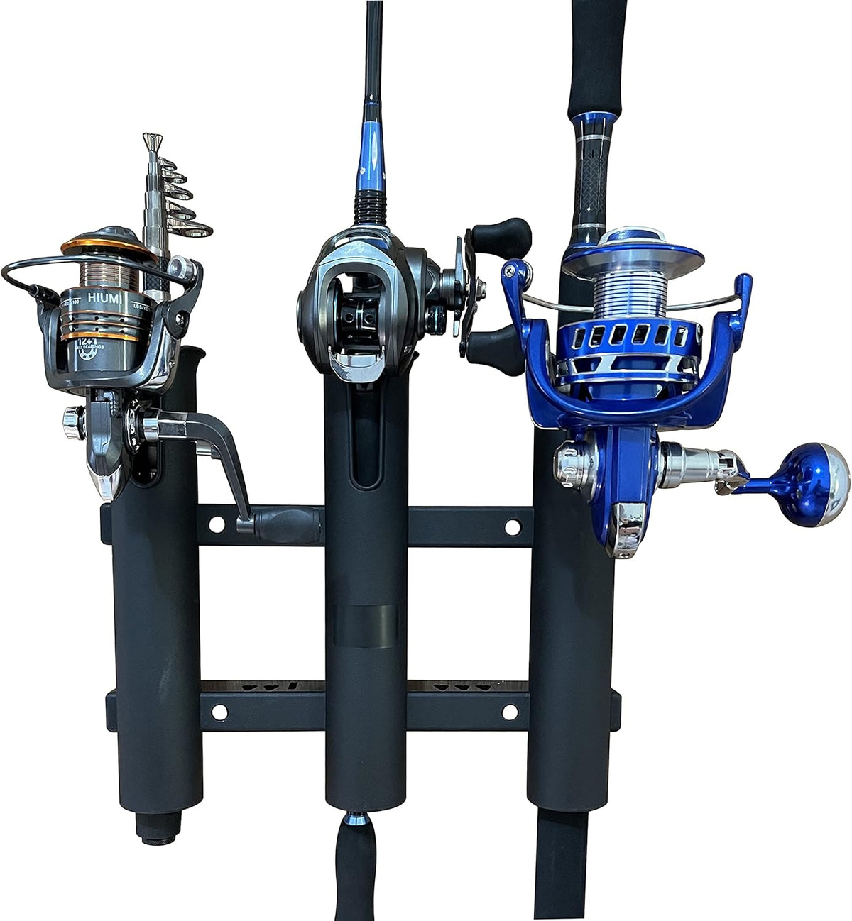 Wall Mounted Fishing Rod Holders Tubes Links Fishing Rod Holder Rack Rests (4-TUBE White- -US)