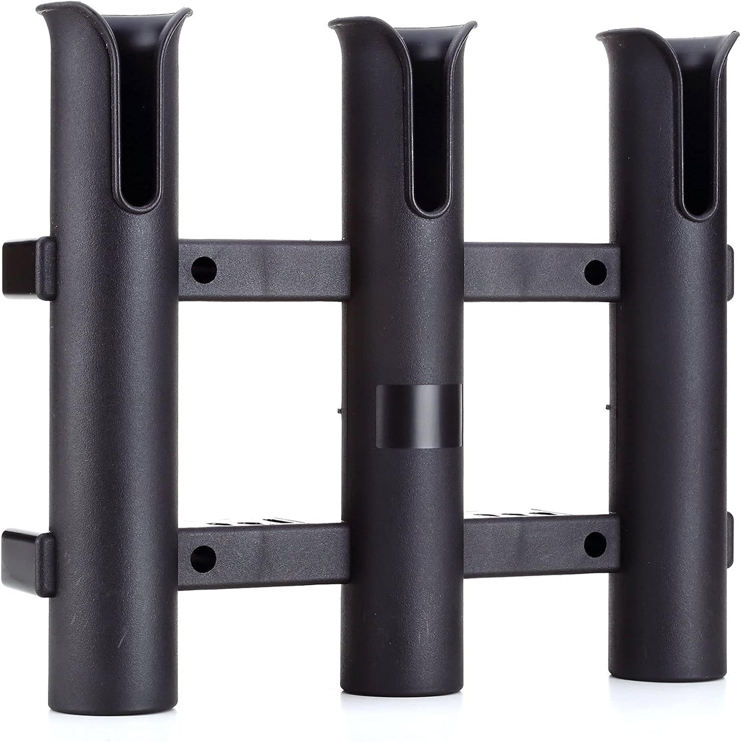 Wall Mounted Fishing Rod Holders Tubes Links Fishing Rod Holder Rack Rests (4-TUBE White- -US)