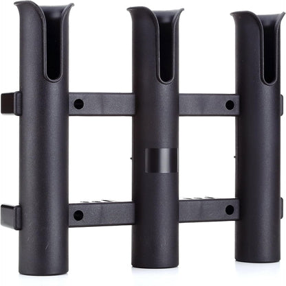 Wall Mounted Fishing Rod Holders Tubes Links Fishing Rod Holder Rack Rests (4-TUBE White- -US)