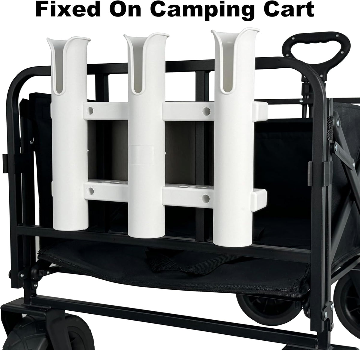 Wall Mounted Fishing Rod Holders Tubes Links Fishing Rod Holder Rack Rests (4-TUBE White- -US)