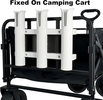 Wall Mounted Fishing Rod Holders Tubes Links Fishing Rod Holder Rack Rests (4-TUBE White- -US)