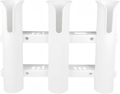 Wall Mounted Fishing Rod Holders Tubes Links Fishing Rod Holder Rack Rests (4-TUBE White- -US)