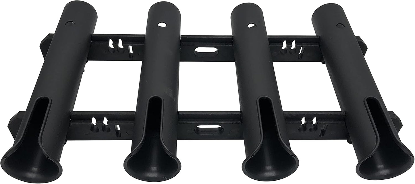 Wall Mounted Fishing Rod Holders Tubes Links Fishing Rod Holder Rack Rests (4-TUBE White- -US)